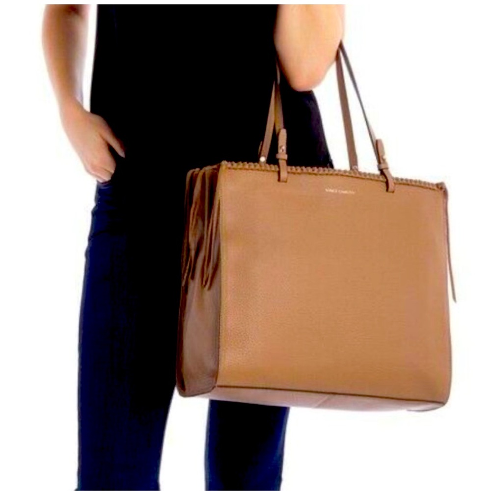 NEW Vince Camuto Litzy Fawn Leather Tote